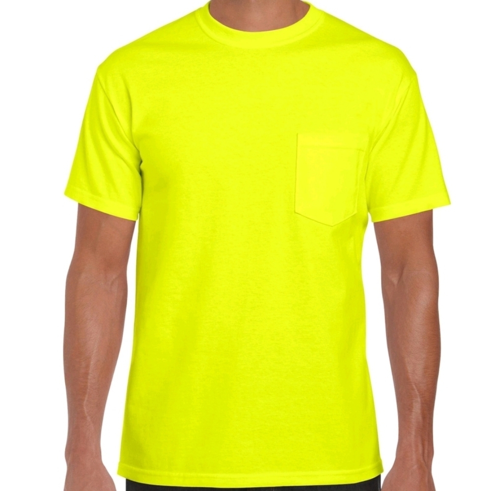 Gildan Workwear Safety Green Pocket 3xl New